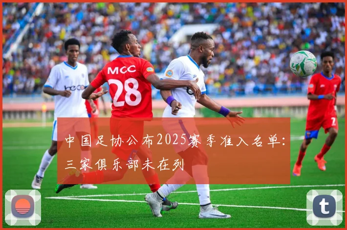 中国足协公布2025赛季准入名单：三家俱乐部未在列